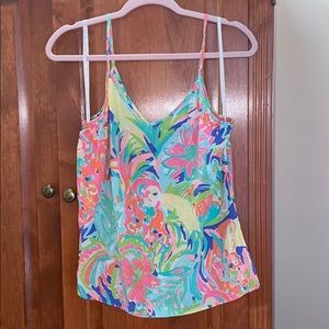 Lilly Pulitzer satin tank
